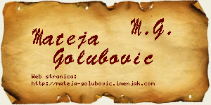 Mateja Golubović vizit kartica